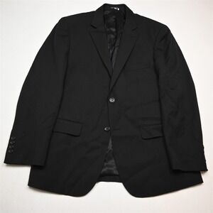 Pronto Uomo 42R Black 100% Wool Mens Blazer Suit Jacket Sport Coat